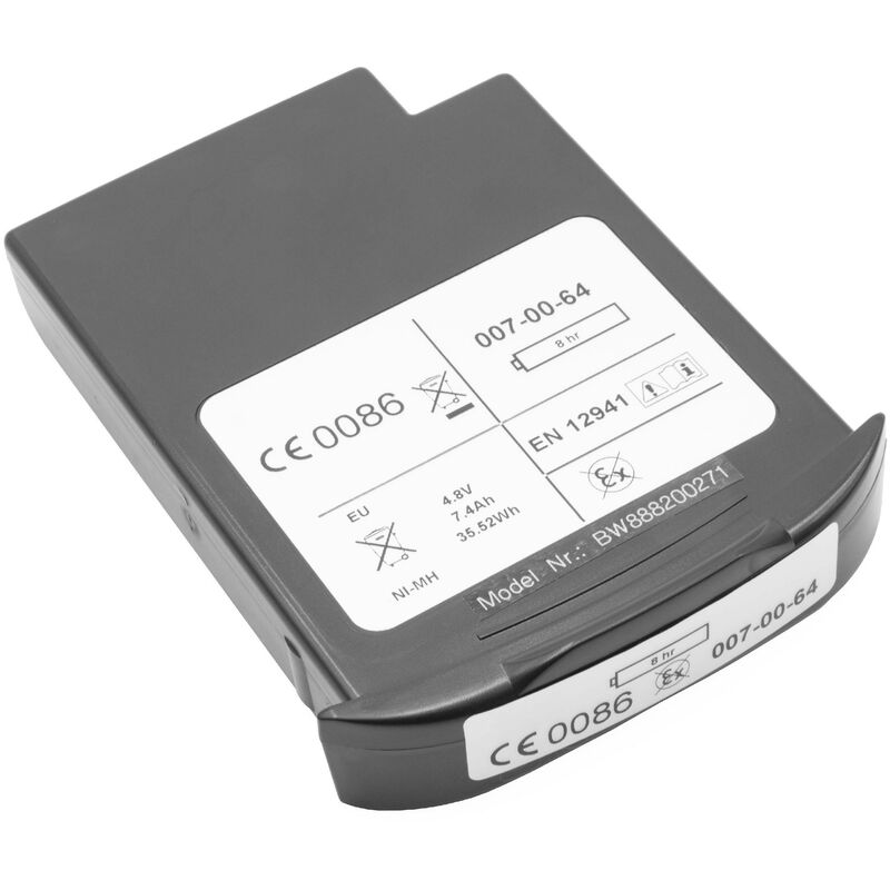 

Batería recargable reemplaza 3M 0070063P, 0070064P para equipo motorizado (7400 mAh, 4,8 V, NiMH) - Vhbw