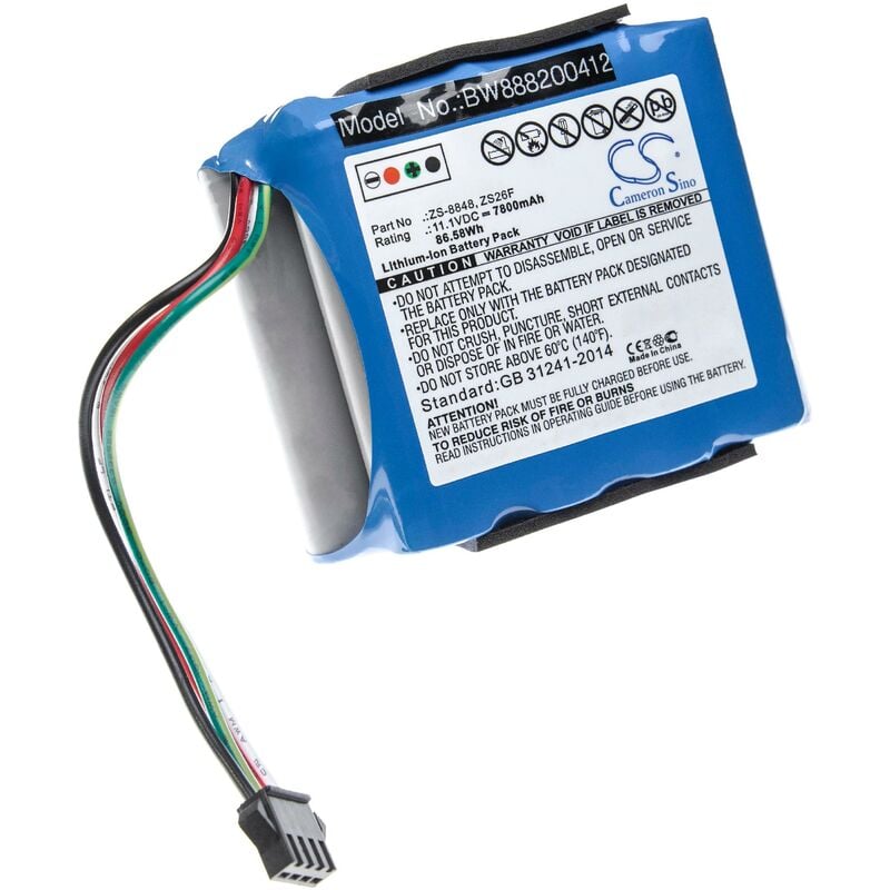 

Batería recargable reemplaza Signal ZS26F, ZS-8848 para empalmador (7800 mAh, 11,1 V, Li-Ion) - Vhbw