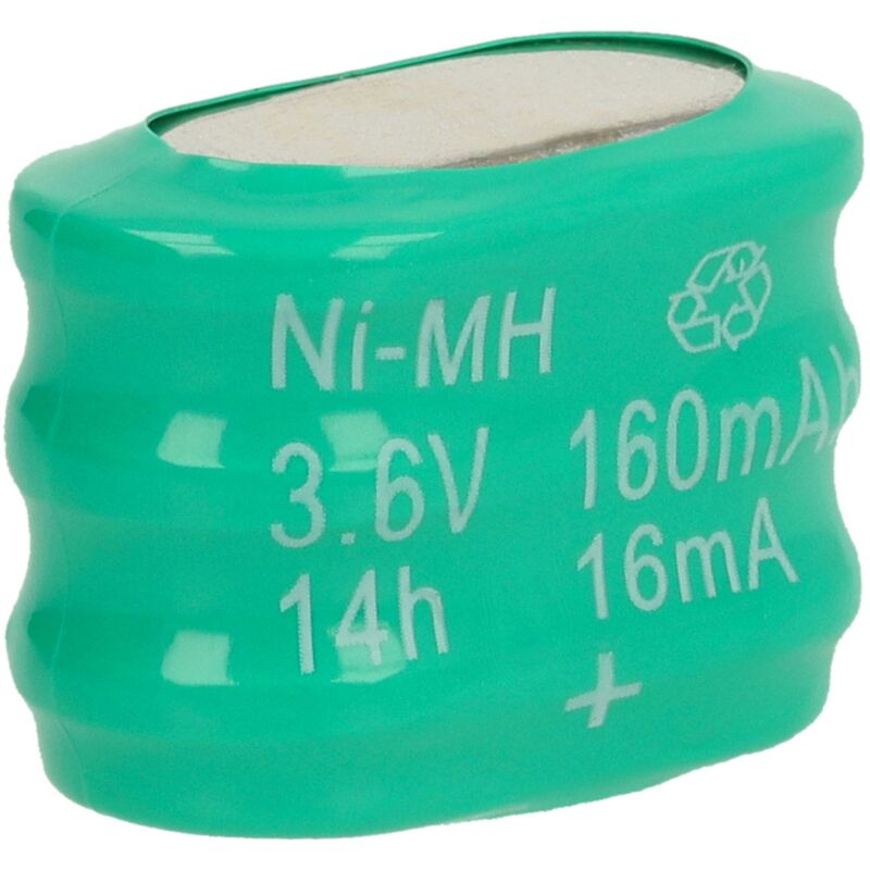

NiMH Batería de botón de repuesto Tipo 3/V150H 150 mAh 3,6 V compatible para lámparas solares, etc. - Vhbw