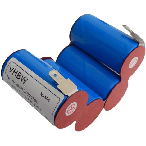 vhbw batteria compatibile con AEG Accurette Staubsauger aspirapolvere (3000mAh, 4,8V, NiMH) - Sostituisce 302016, 63BCC01, 900086003, 9000866004