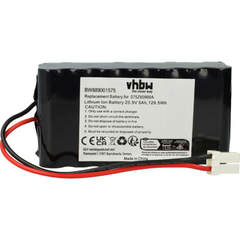 vhbw batteria compatibile con Ambrogio L20 S+, Twenty rasaerba 5000mAh, 25,9V, Li-Ion