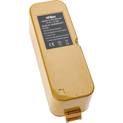 vhbw batteria compatibile con Ambrogio Robby, Robby Home XR, Robby Deluxe home cleaner giallo (2500mAh, 14,4V, NiMH)