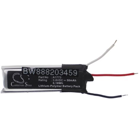 vhbw batteria compatibile con Beats X auricolari cuffie wireless (50mAh, 3,8V, Li-Poly)