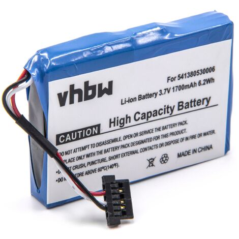 vhbw batteria compatibile con Becker Active 50, 43 Talk, 43 Traffic, 43 Transit navigatore GPS (1700mAh, 3,7V, Li-Ion)