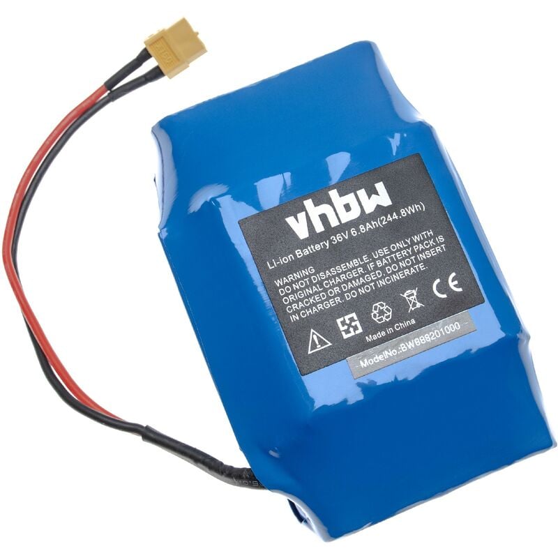 Image of Vhbw - batteria compatibile con Bluewheel HX310, HX310S, HX350, HX360, HX380, HX420, HX500, HX510, HX550 scooter elettrico (6800mAh, 36V, Li-Ion)