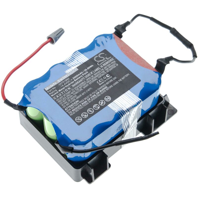 Image of Vhbw - batteria compatibile con Bosch BBHMOVE1AU/03, BBHMOVE1AU03, BBHMOVE1N/01, BBHMOVE1N01 aspirapolvere home cleaner (2000mAh, 14.4V, NiMH)