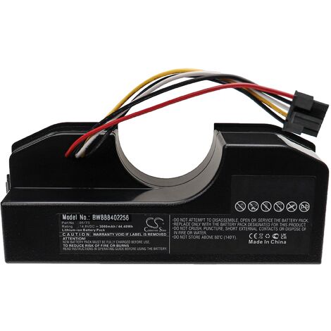 vhbw batteria compatibile con Cecotec Conga 1690 Pro, 3092, 3090, 3091 aspirapolvere (3000mAh, 14,8V, Li-Ion)
