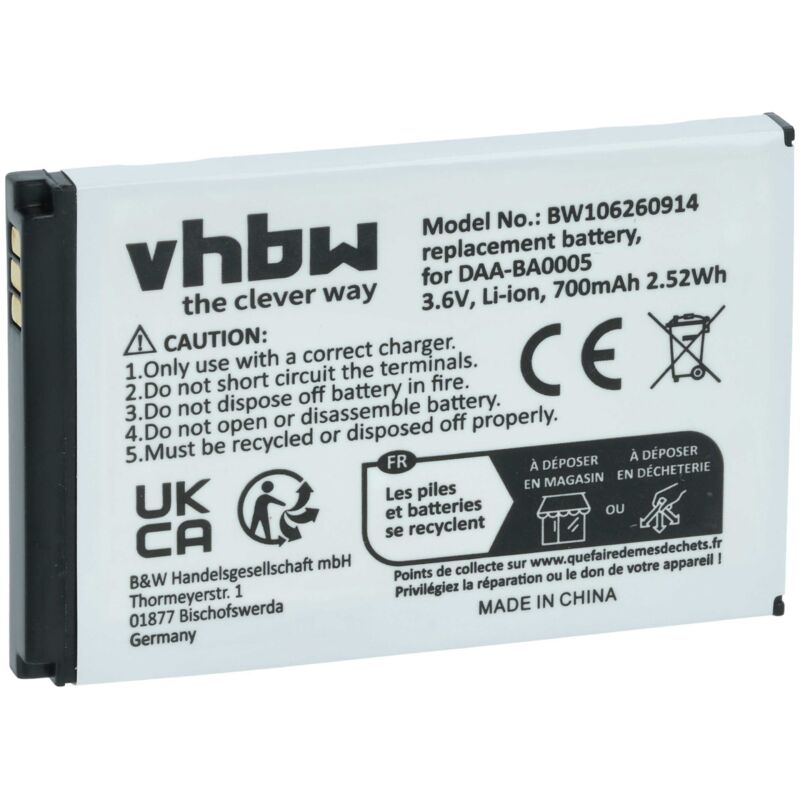 Vhbw batteria compatibile con Creative Zen Micro