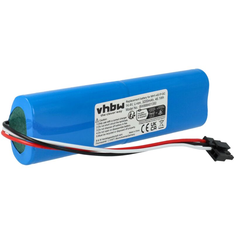 Image of vhbw batteria compatibile con Haier JX37 Sweeper aspirapolvere (3200mAh, 14,4V, Li-Ion)