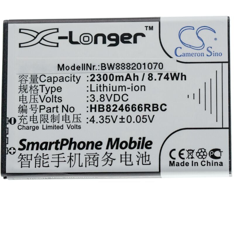 Image of Batteria compatibile con Huawei E5785LH-92A hotspot modem router portatile (2300mAh, 3,8V, Li-Ion) - Vhbw