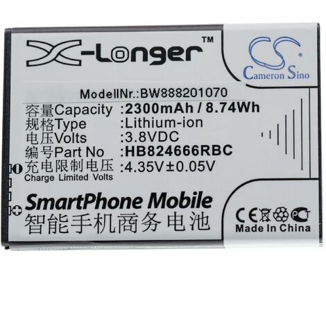 vhbw batteria compatibile con Huawei E5785LH-92A hotspot modem router portatile (2300mAh, 3,8V, Li-Ion)