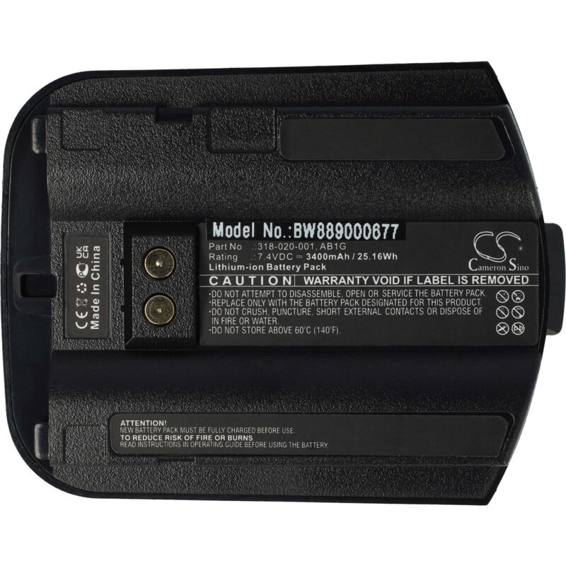 Image of Vhbw - batteria compatibile con Intermec CK30, CK31, CK32 lettore di codici a barre, pos (3400mAh, 7,4V, Li-Ion)