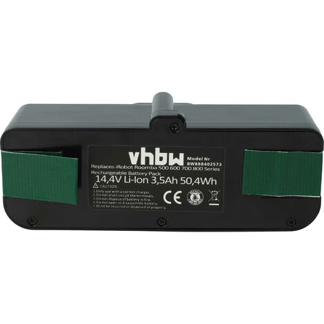 vhbw batteria compatibile con iRobot Roomba R3 500, APS 500 aspirapolvere,  Home Cleaner (3000mAh, 14,4V, NiMH)