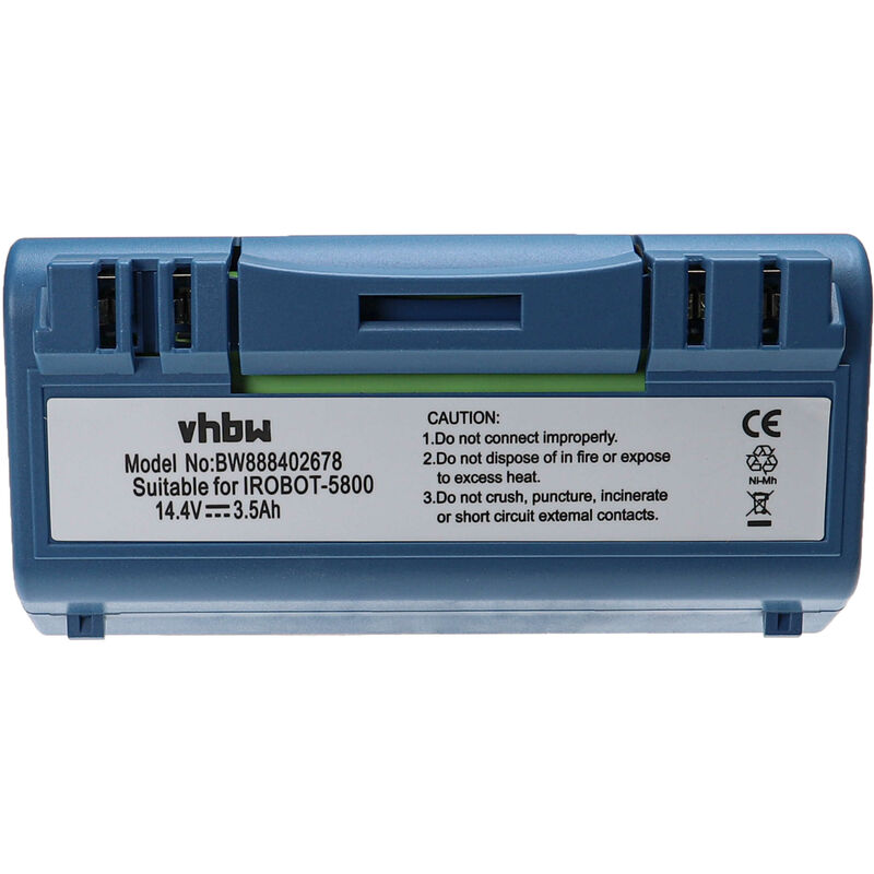 Image of Batteria compatibile con iRobot Scooba 340, 350, 380, 385, 390, 5800, 330, 5806, 34001, 5832 home cleaner, blu (3500mAh, 14,4V, NiMH) - Vhbw