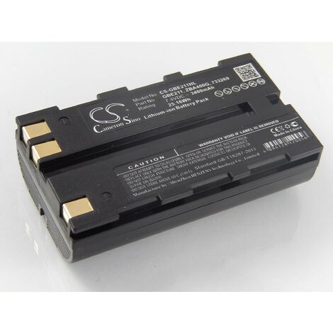 vhbw batteria compatibile con Leica Builder 500 dispositivo di misurazione laser, dispositivo di misurazione (3400mAh, 7,4V, Li-Ion)