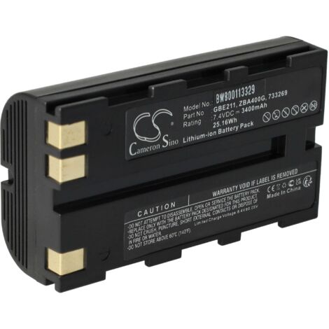 vhbw batteria compatibile con Leica Piper 100, 100 Laser, 200 dispositivo di misurazione laser, dispositivo di misurazione (3400mAh, 7,4V, Li-Ion)