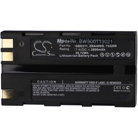 vhbw batteria compatibile con Leica TC1102, TC1102C, TC1200 dispositivo di misurazione laser, dispositivo di misurazione (2800mAh, 7,4V, Li-Ion)
