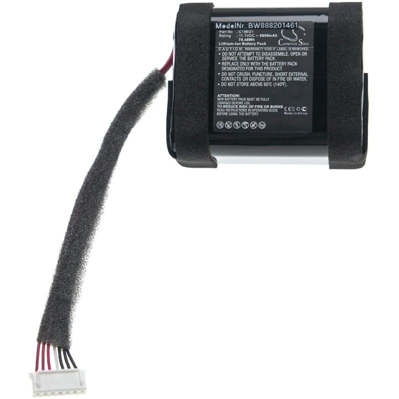 Image of Vhbw - batteria compatibile con Marshall Tufton casse, altoparlanti, speaker (6800mAh, 11,1V, Li-Ion)