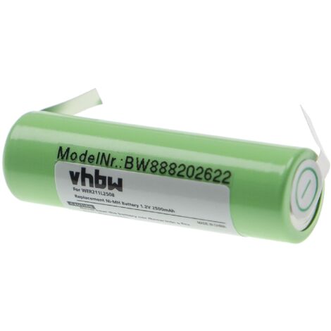 vhbw batteria compatibile con Panasonic ER200, ER210, ER211 rasoio elettrico (2500mAh, 1,2V, NiMH)