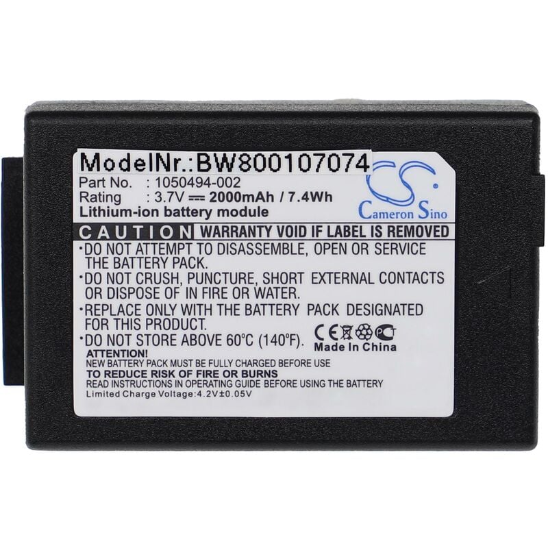 Image of vhbw batteria compatibile con PANTONE 7525C, 7527C, S750, S86T computer portatile scanner (2000mAh, 3,7V, Li-Ion)
