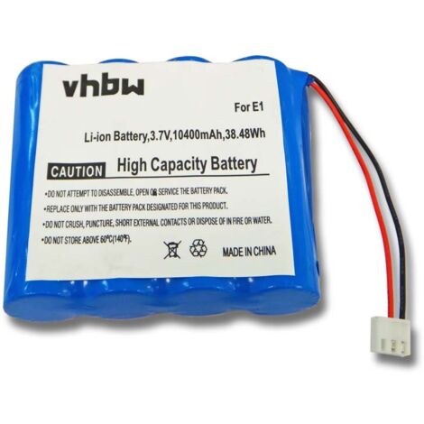 vhbw batteria compatibile con Pure Evoke 1S Marshall, 2S, E-1S, Mio, Mio by Orla Kiely digital radio (10400mAh, 3,7V, Li-Ion)