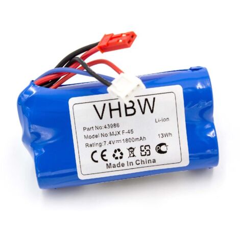 vhbw batteria compatibile con Revell Big One Next 23981, F-645 , MJX F-45, The Big One 24056 modellismo (1800mAh, 7,4V, Li-Ion, blu)