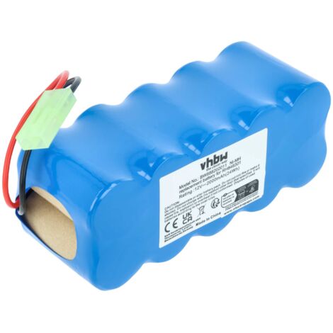 vhbw batteria compatibile con Rowenta RH846901, RH846501 / 9A 2, RH846501 / A 9-0, RH846901/9A0 home cleaner (2000mAh, 12V, NiMH)