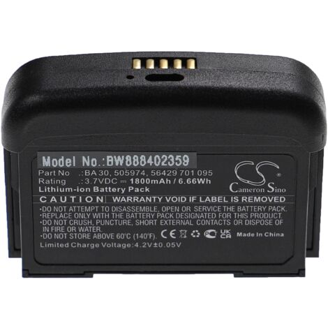 vhbw batteria compatibile con Sennheiser SL Bodypack DW, SK D1 sistema radiomicrofonico, trasmettitore (1800mAh, 3,7V, Li-Ion)