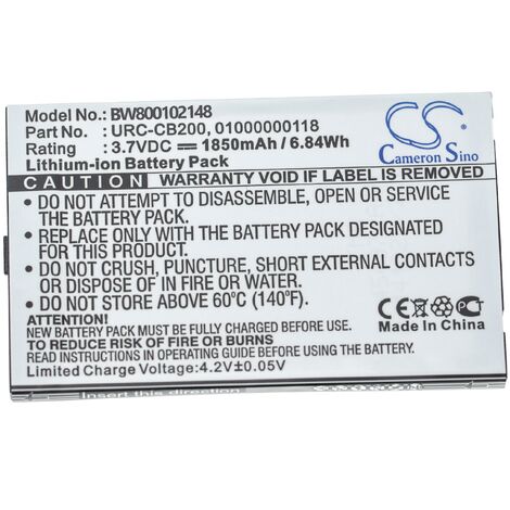 vhbw batteria compatibile con Sonos Controller CB200, CR200, 200 telecomando remote control (2000mAh, 3,7V, Li-Ion)