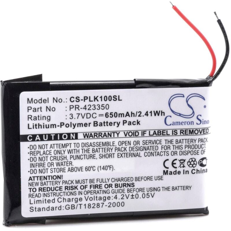 Image of vhbw batteria compatibile con Sony MDR-DS6500, MDR-XB650BT, MDR-XB950B1 auricolari cuffie wireless (650mAh, 3,7V, Li-Poly)