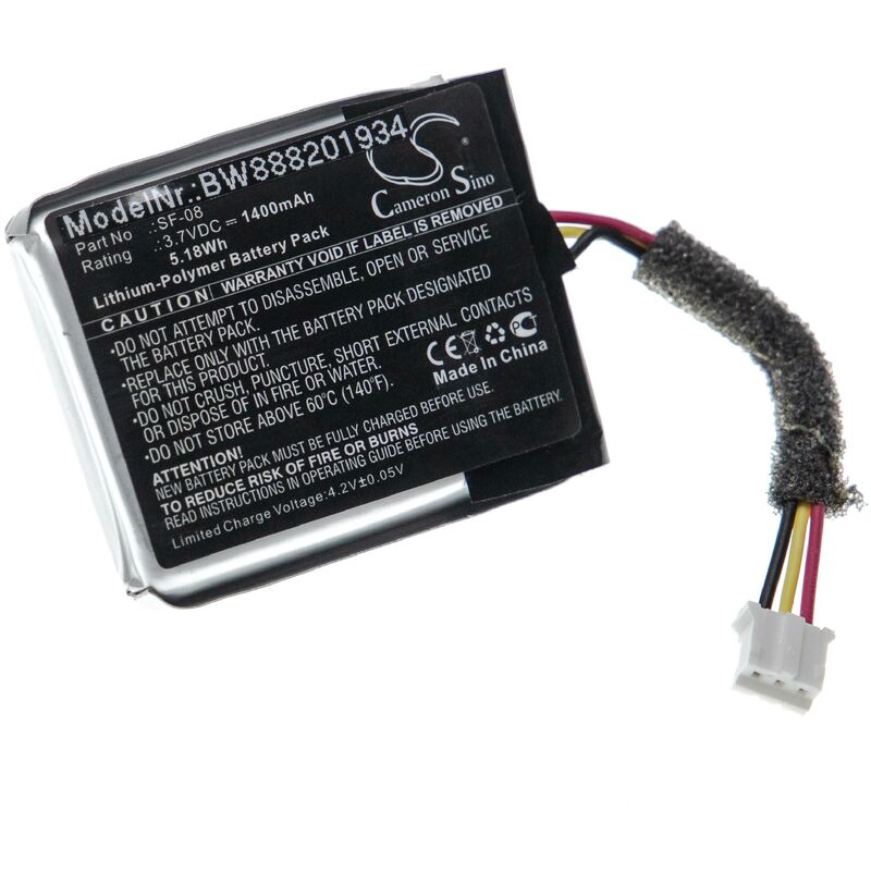 Image of vhbw batteria compatibile con Sony SRS-XB10, SRS-XB12 casse, altoparlanti, speaker (1400mAh, 3,7V, Li-Poly)