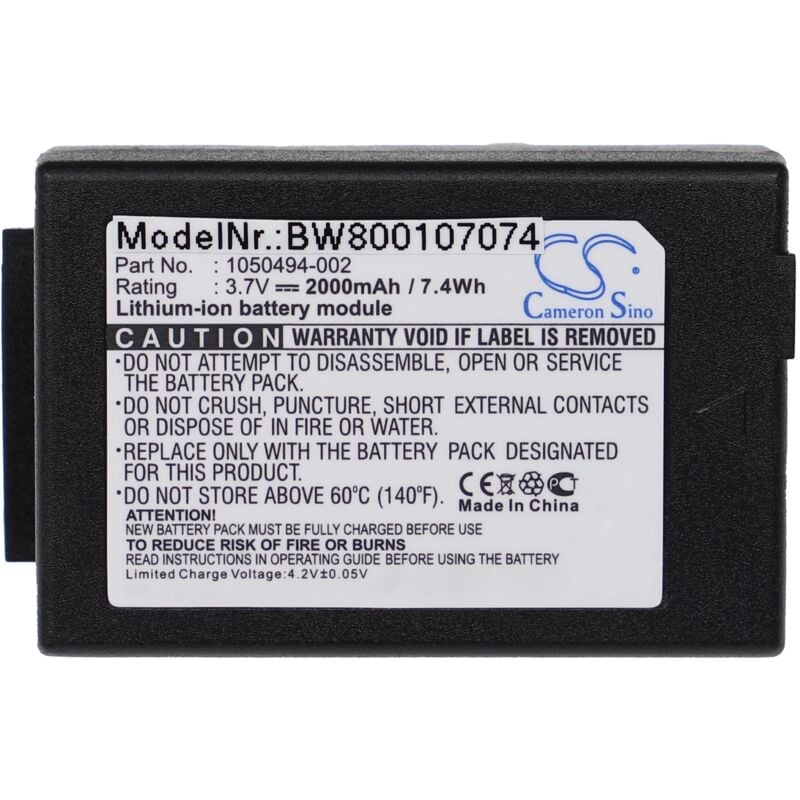 Image of vhbw batteria compatibile con TEKLOGIX WorkAbout Pro 4, 7525C-G1, 7525S-G1, 7527C-G2 computer portatile scanner (2000mAh, 3,7V, Li-Ion)