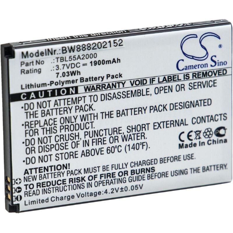 Image of vhbw batteria compatibile con TP-Link M7310, M7350 ver 4.0 hotspot modem router portatile (1900mAh, 3,7V, Li-Poly)