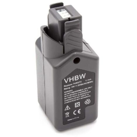vhbw batteria compatibile con Wolf Garten HSA 45 V, GT 815, GTB 815 tagliaerba sega elettrica 2000mAh, 18V, Li-Ion