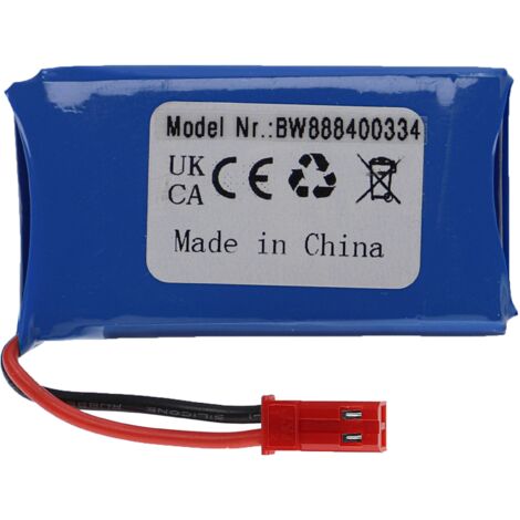 vhbw batteria con BEC per modellismo per es. macchine da corsa, elicotteri, aerei (780mAh, 3,7V, Li-Poly, 52 x 27 x 8 mm)