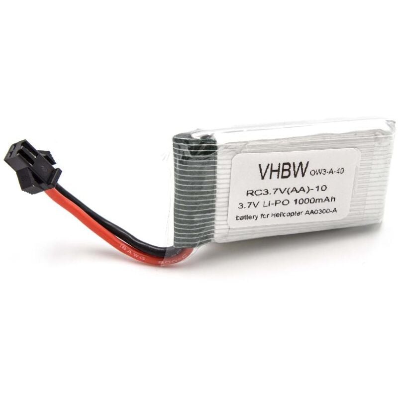 Image of Vhbw - Batteria Li-Ion 1000mAh (3.7V) compatibile con Elicottero Zoopa 300, 300 Movie Helicopter AA0300, AA0300-A, AA0302