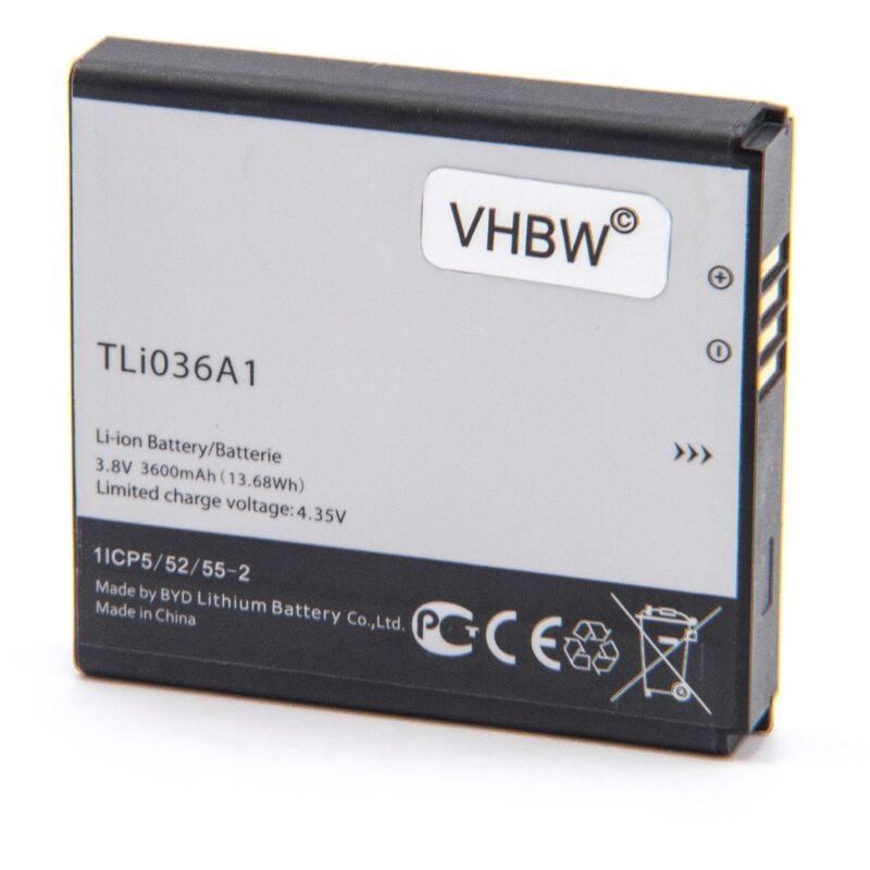 Image of vhbw Batteria Li-Ion 3800mAh (3.8V) compatibile con Hotspot Alcatel One Touch Link 4G, Link 4G+ LTE, Link Y900, Link Y900NB sostituisce TLi036A1.