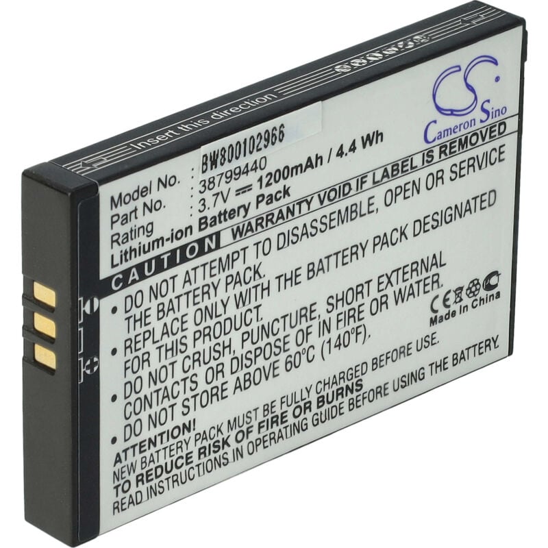 Image of Vhbw - batteria sostituisce Becker 38799440 per navigatore gps (1200mAh, 3,7V, Li-Ion)