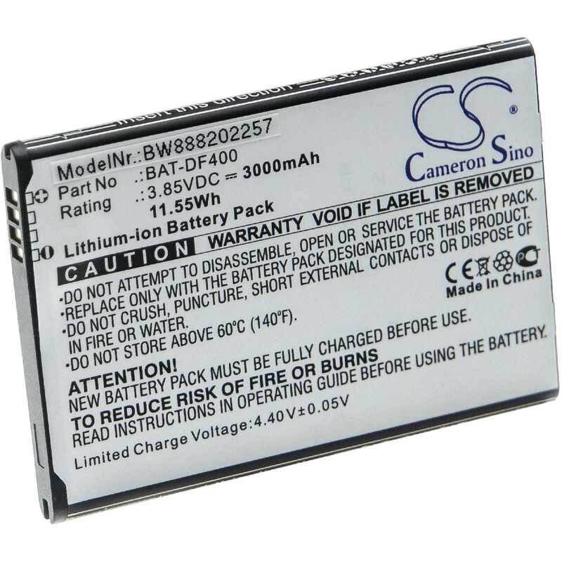 Image of vhbw batteria sostituisce Bluebird BAT-DF400, BAT-EF400 per computer portatile scanner (3000mAh, 3,85V, Li-Ion)