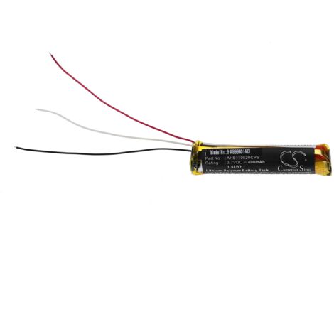 vhbw batteria sostituisce Bose AHB110520CPS per auricolari cuffie wireless (400mAh, 3,7V, Li-Poly)