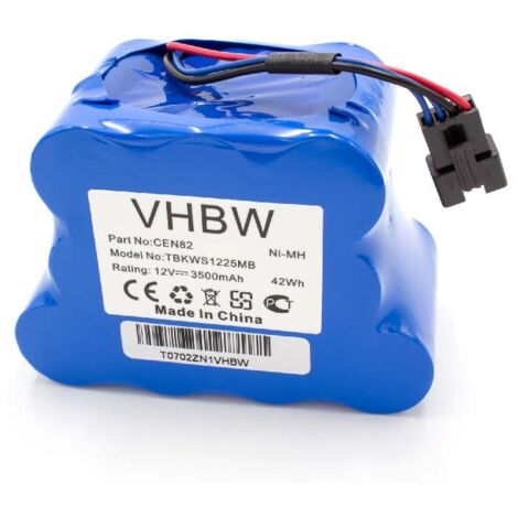 vhbw batteria sostituisce Ecovacs CEN82 per home cleaner (3500mAh, 12V, NiMH, blu)