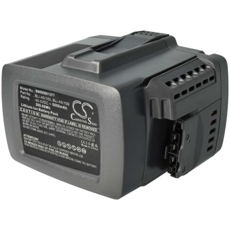 vhbw batteria sostituisce Gardena 9842, BLi-40/160, BLi-40/100, 9843-20, 28311, 9843 per rasaerba attrezzo giardinaggio 5000mAh 40V Li-Ion