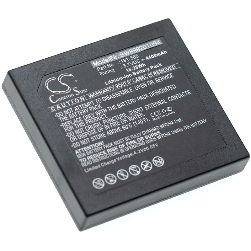 Batteria sostituisce ge 191-356, 191-365 per misuratore, dispositivo di misurazione (4400mAh, 3,7V, Li-Ion) - Vhbw