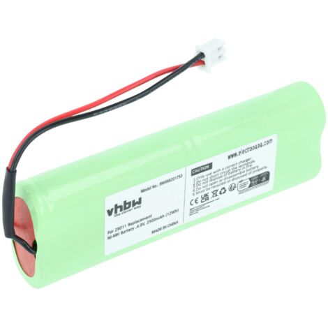 vhbw batteria sostituisce Hazet 29011 per torcia, lampada da elmetto (2500mAh, 4,8V, NiMH)