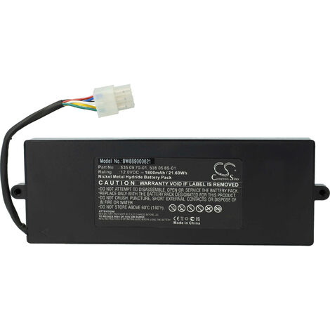 vhbw batteria sostituisce Husqvarna 535 04 06-01, 535 05 85-01, 5350620-01, 535062001 per tagliaerba, robot tagliaerba (1800mAh, 12V, NiMH)