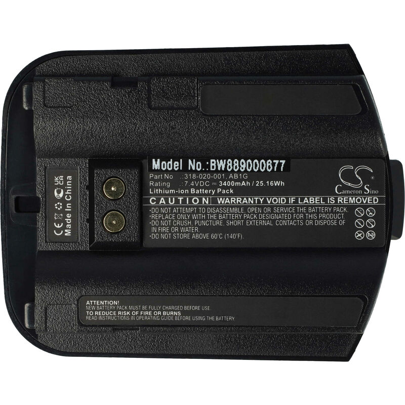 Image of Vhbw - batteria sostituisce Intermec 318-020-001, AB1G per lettore di codici a barre, pos (3400mAh, 7,4V, Li-Ion)