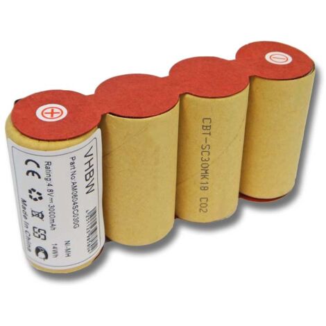 vhbw batteria sostituisce Kärcher BF9900, ABS-K55 per home cleaner (3000mAh, 4,8V, NiMH)