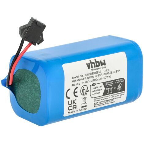 vhbw batteria sostituisce Proscenic CMICR18650F8M7-4S1P per home cleaner (3400mAh, 14,8V, Li-Ion)
