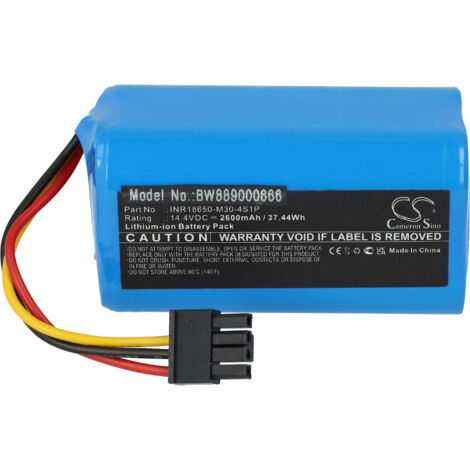 vhbw batteria sostituisce Proscenic T-4S1P-B-U21 per aspirapolvere (2600mAh, 14,4V, Li-Ion)