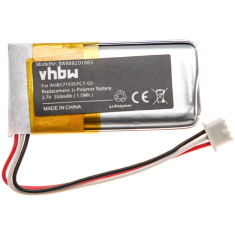 vhbw batteria sostituisce Sennheiser AHB571935PCT-03, 586477, 573695 per amplificatore stereo multimediale (350mAh, 3,7V, Li-Poly)